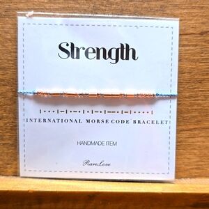 Blue String Bracelet STRENGTH